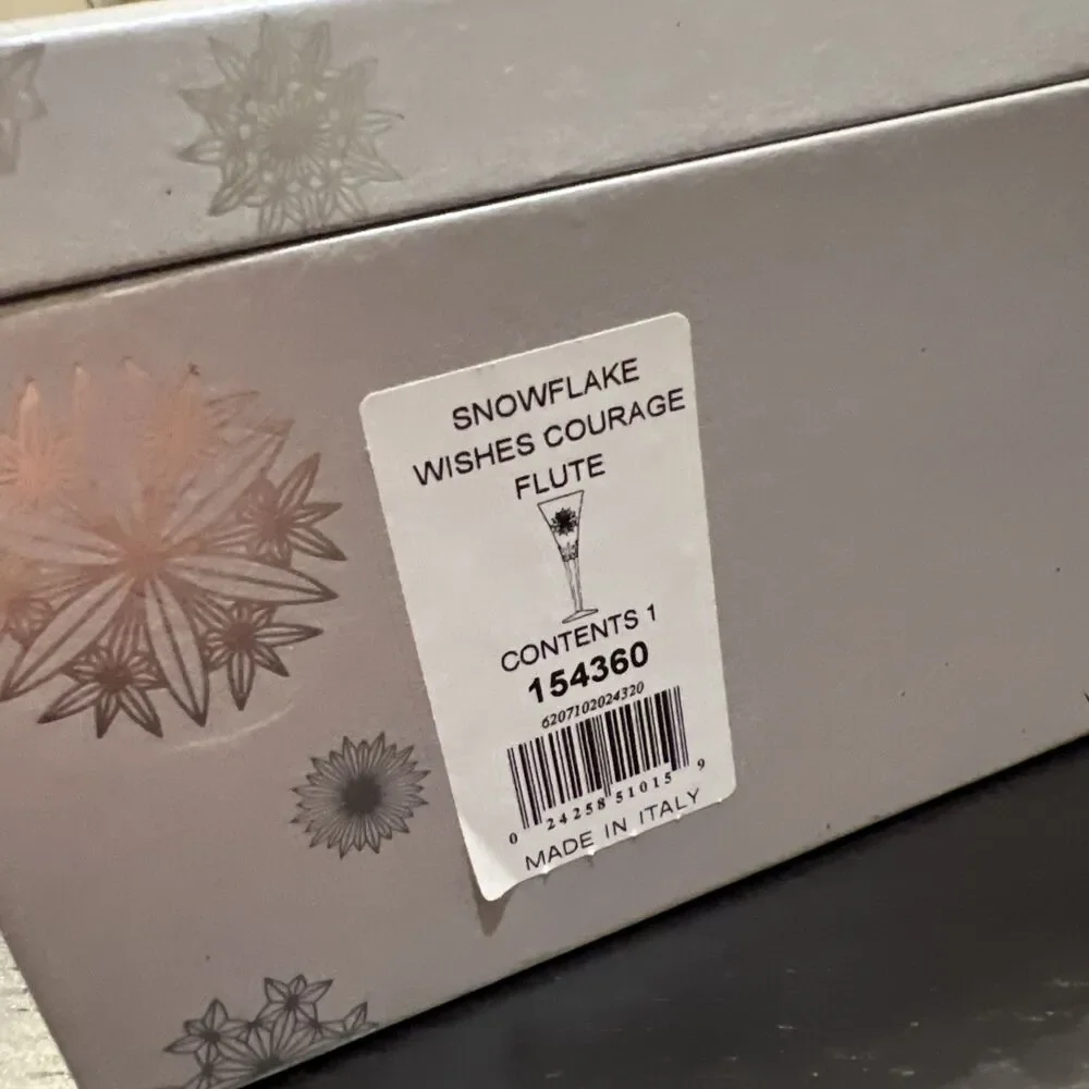 Waterford Snowflake Wishes Courage 2nd Edition Champagne Flute / See Details